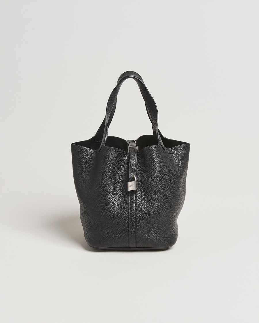 Mies | Hermès Pre-Owned Picotin Lock 22 Taurillon Clemence Leather Black | Hermès Pre-Owned | Picotin Lock 22 Taurillon Clemence Leather Black