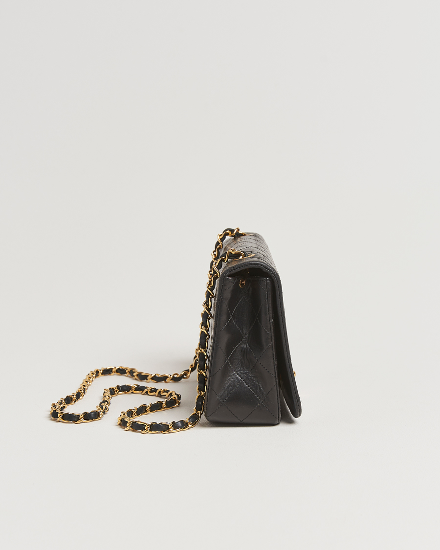 Mies | Chanel Pre-Owned Classic Single Flap Bag Lambskin Black | Chanel Pre-Owned | Classic Single Flap Bag Lambskin Black