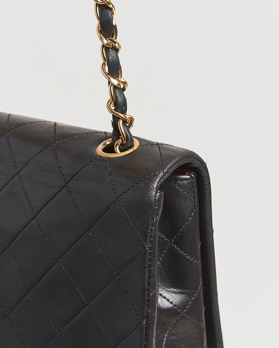 Mies | Chanel Pre-Owned Classic Single Flap Bag Lambskin Black | Chanel Pre-Owned | Classic Single Flap Bag Lambskin Black
