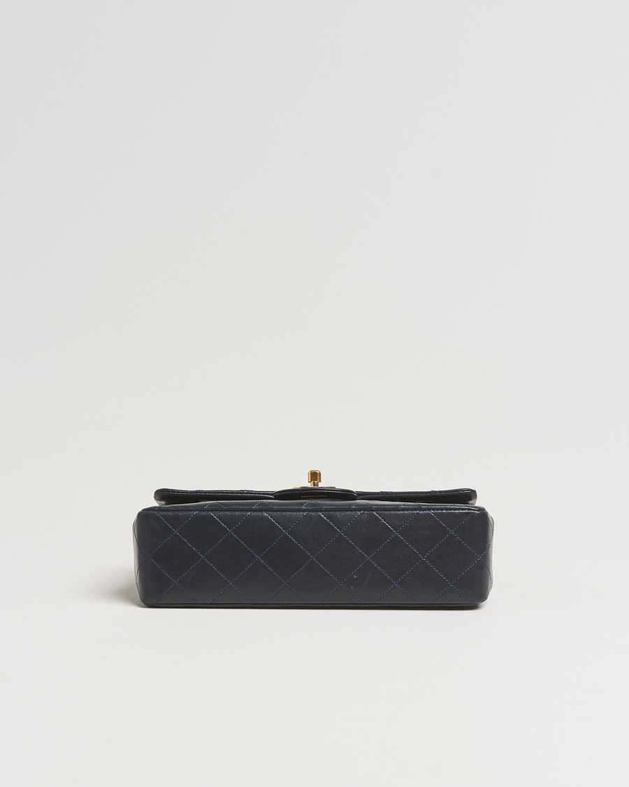 Mies | Chanel Pre-Owned Classic Small Double Flap Bag Lambskin Navy | Chanel Pre-Owned | Classic Small Double Flap Bag Lambskin Navy