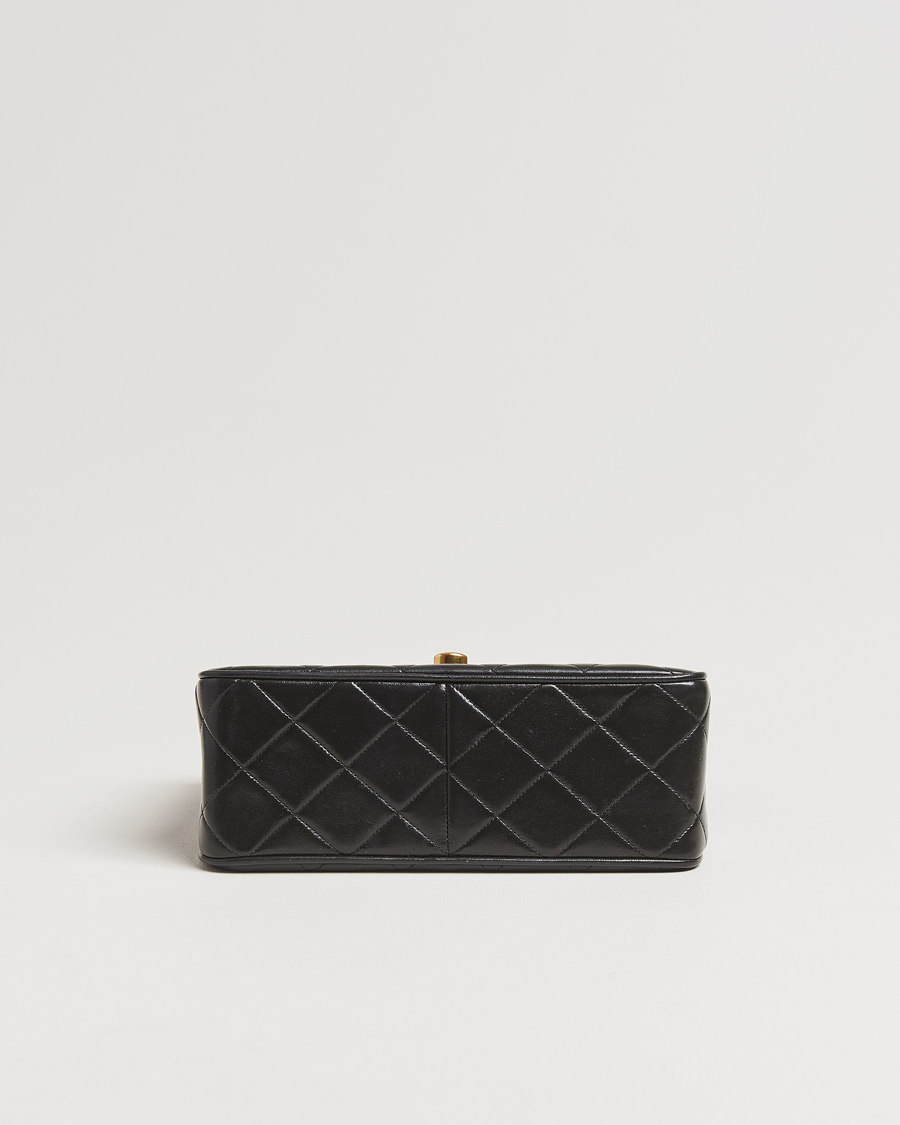 Mies | Chanel Pre-Owned Classic Flap Bag Deca Squared Lambskin Black | Chanel Pre-Owned | Classic Flap Bag Deca Squared Lambskin Black