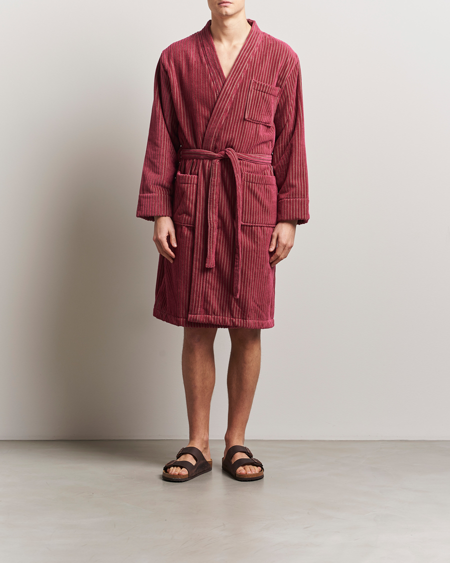 Mies | OAS Striped Velour Robe Botanico | OAS | Striped Velour Robe Botanico
