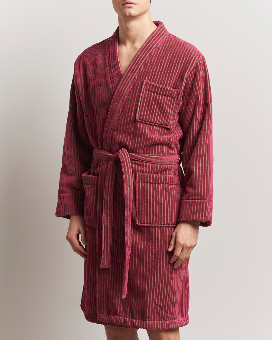 Mies | OAS Striped Velour Robe Botanico | OAS | Striped Velour Robe Botanico