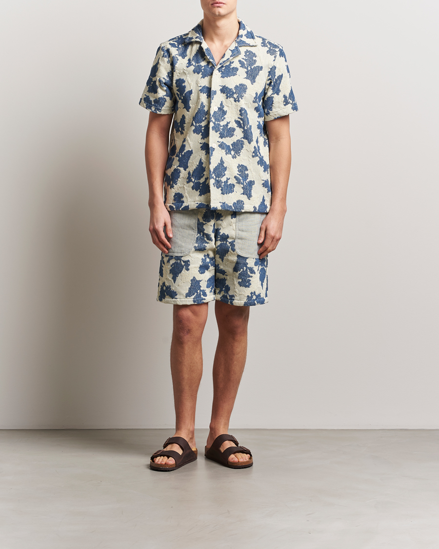 Mies | Kauluspaidat | OAS | Short Sleeve Cuba Terry Shirt Sail Contrast