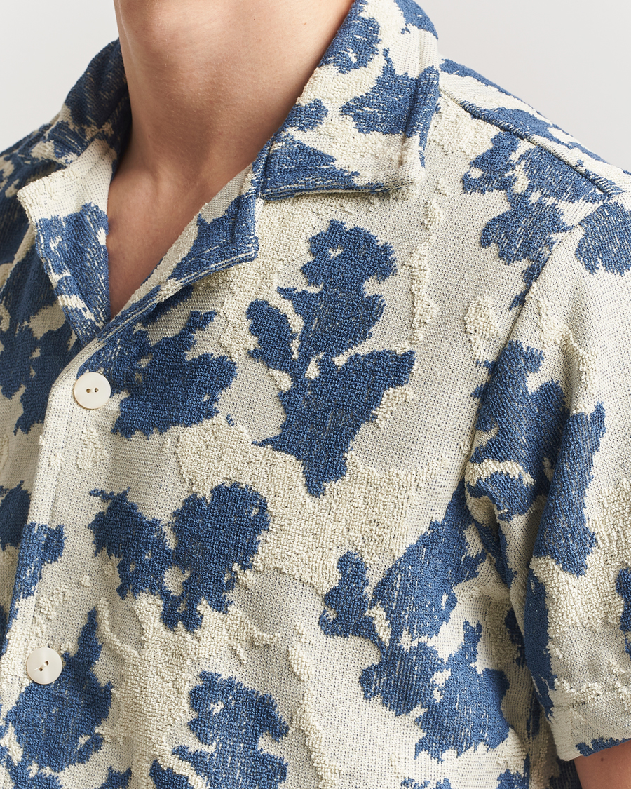 Mies | Kauluspaidat | OAS | Short Sleeve Cuba Terry Shirt Sail Contrast