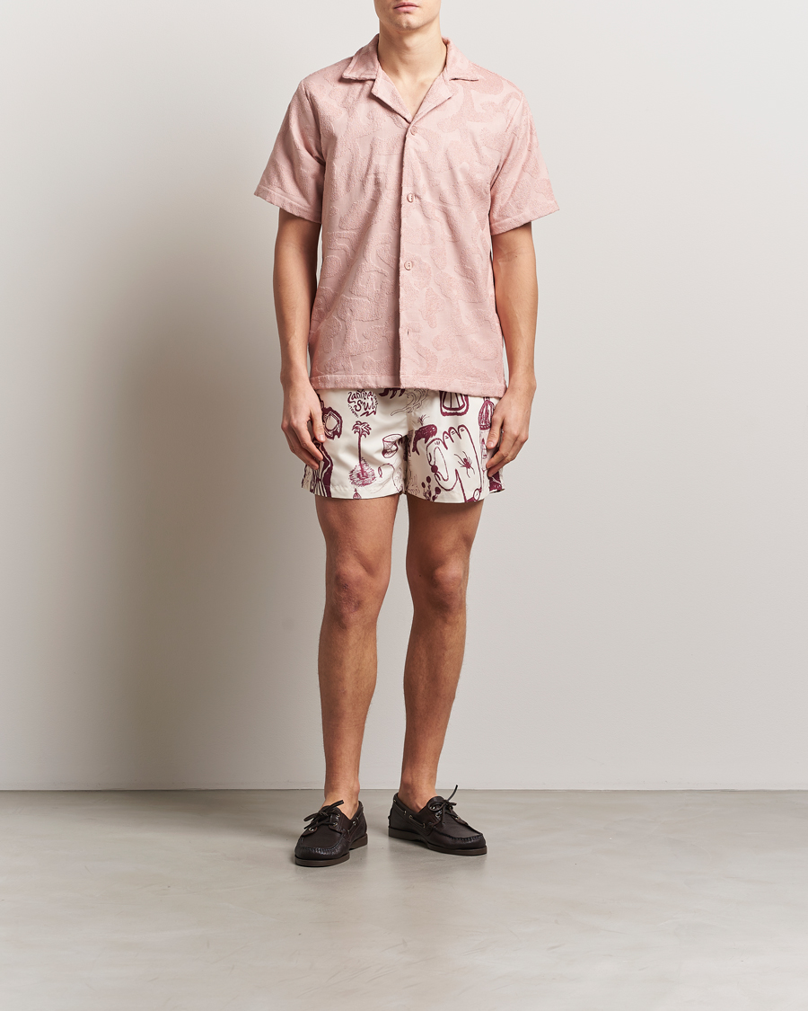 Mies | Kauluspaidat | OAS | Short Sleeve Cuba Terry Shirt Blush Puzzlotec