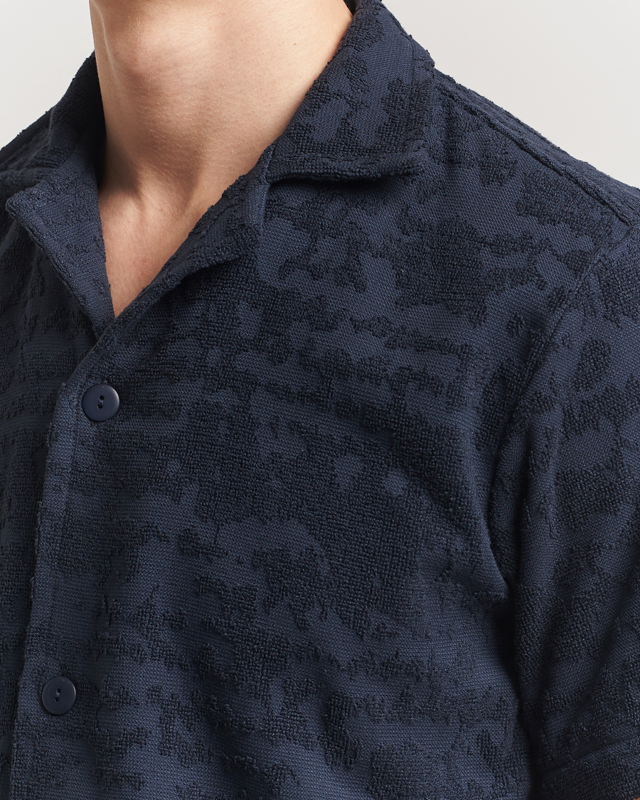 Mies | Kauluspaidat | OAS | Short Sleeve Cuba Terry Shirt Night Lagoon