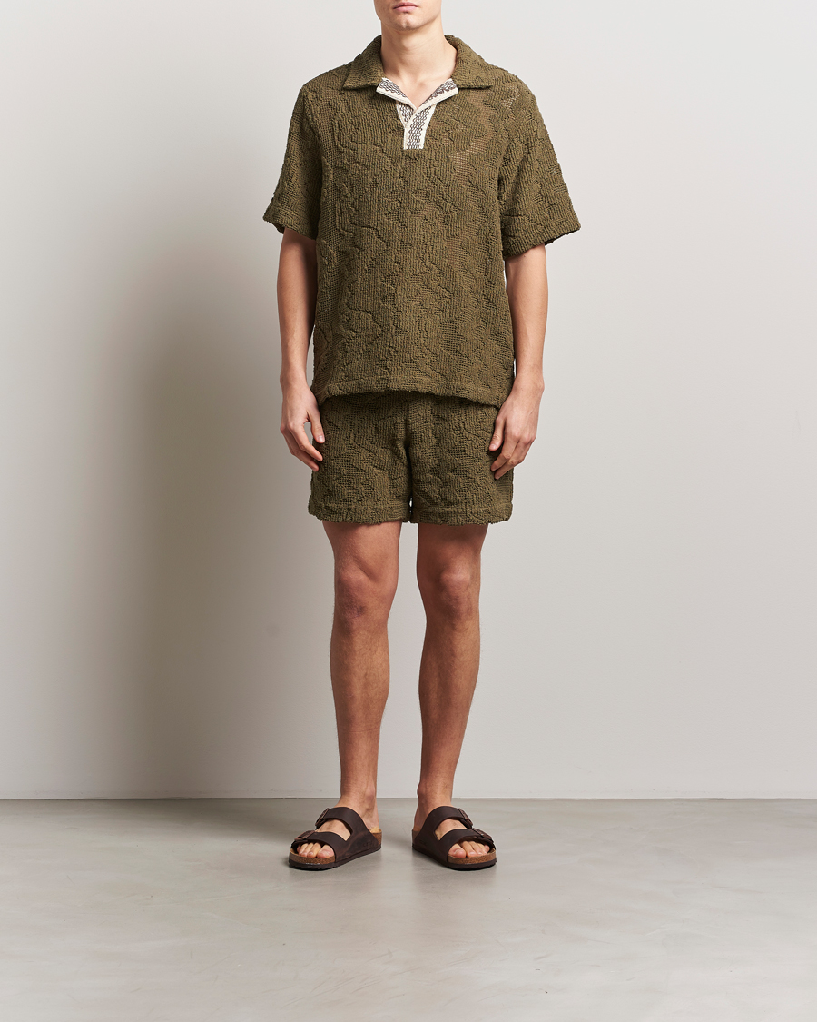 Mies | Kauluspaidat | OAS | Cuba Crochet Shirt Pine Verve