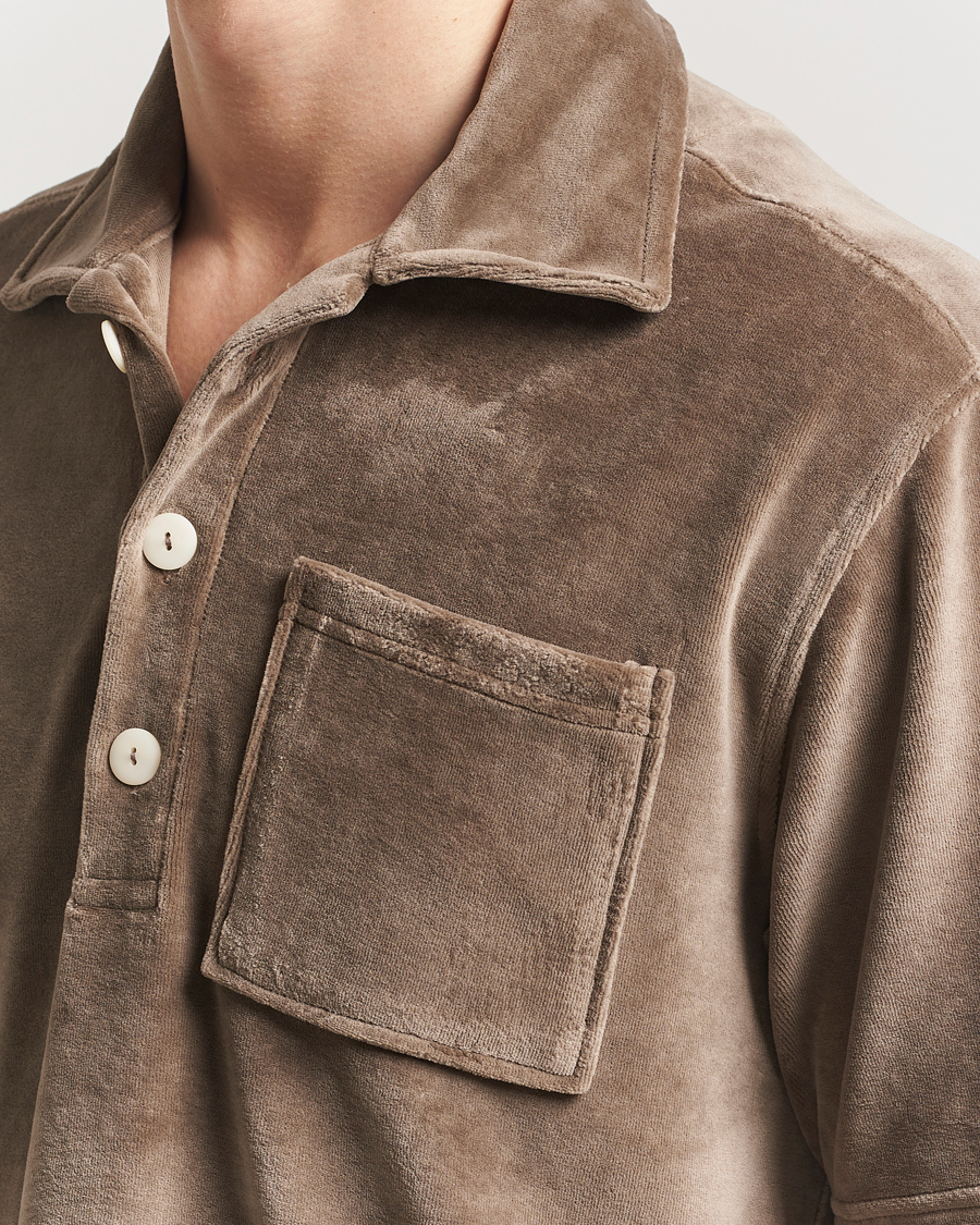 Mies | Pikeet | OAS | Velour Shirt Morel Girona