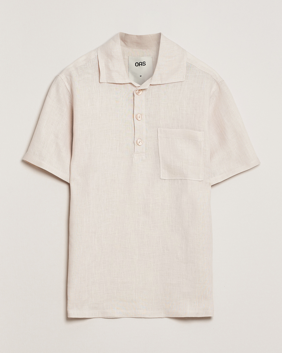 Mies | Kauluspaidat | OAS | Cuba Linen Shirt Beige