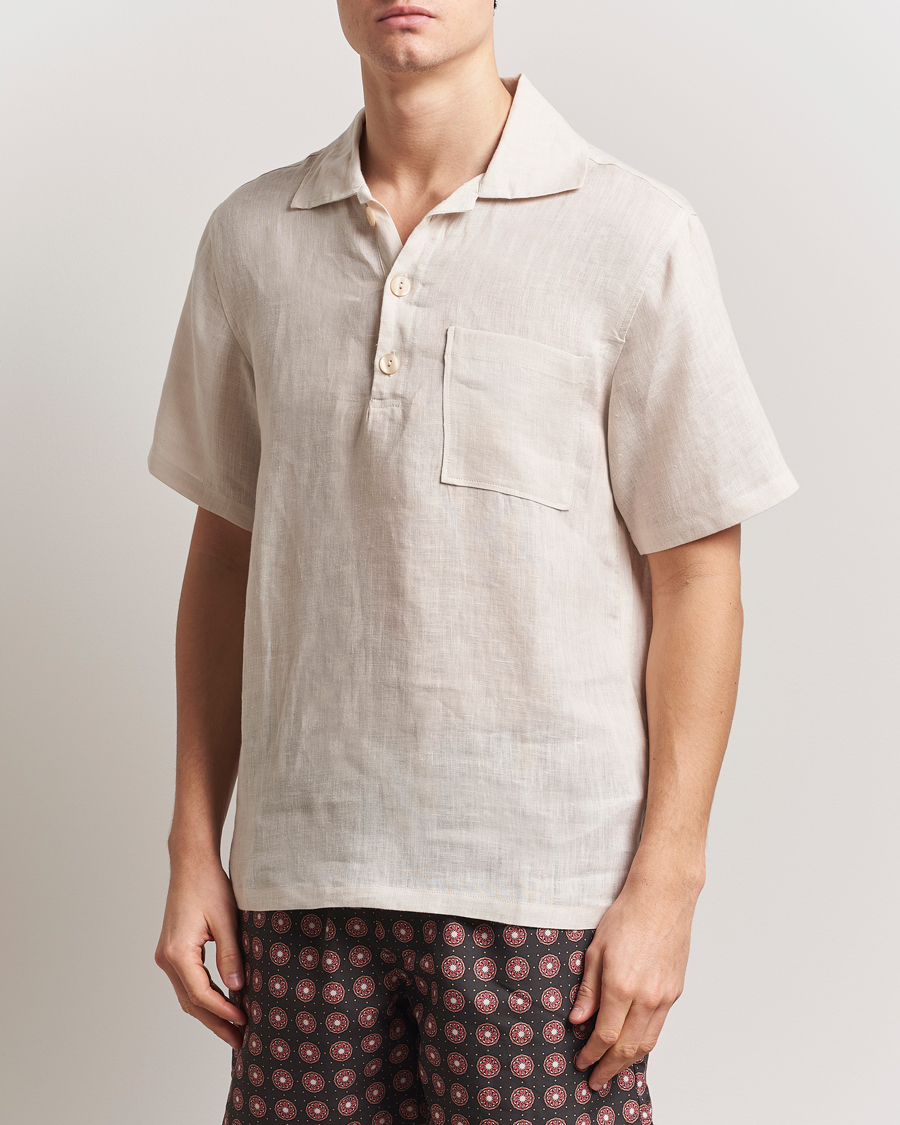 Mies | Kauluspaidat | OAS | Cuba Linen Shirt Beige
