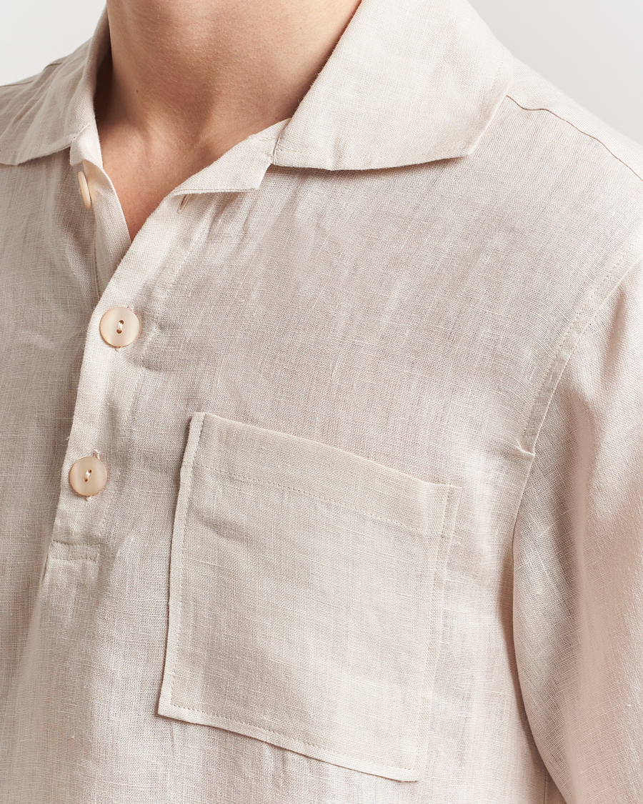 Mies | Kauluspaidat | OAS | Cuba Linen Shirt Beige