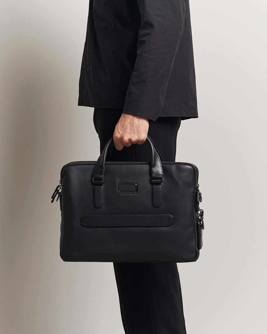 Mies | Laukut | TUMI | Harrison Sycamore Slim Leather Brief Black
