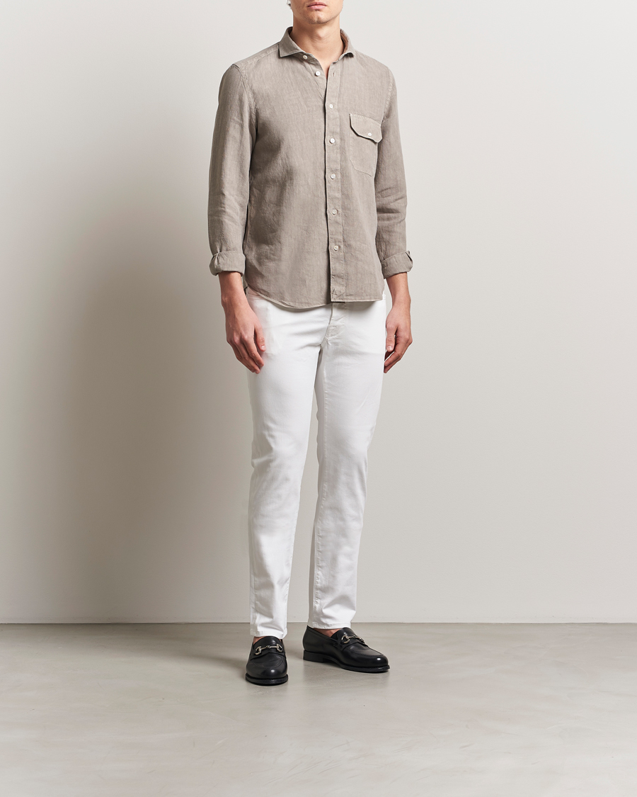 Mies | Housut | Jacob Cohën | Bard Slim Fit 5-Pocket Pants White