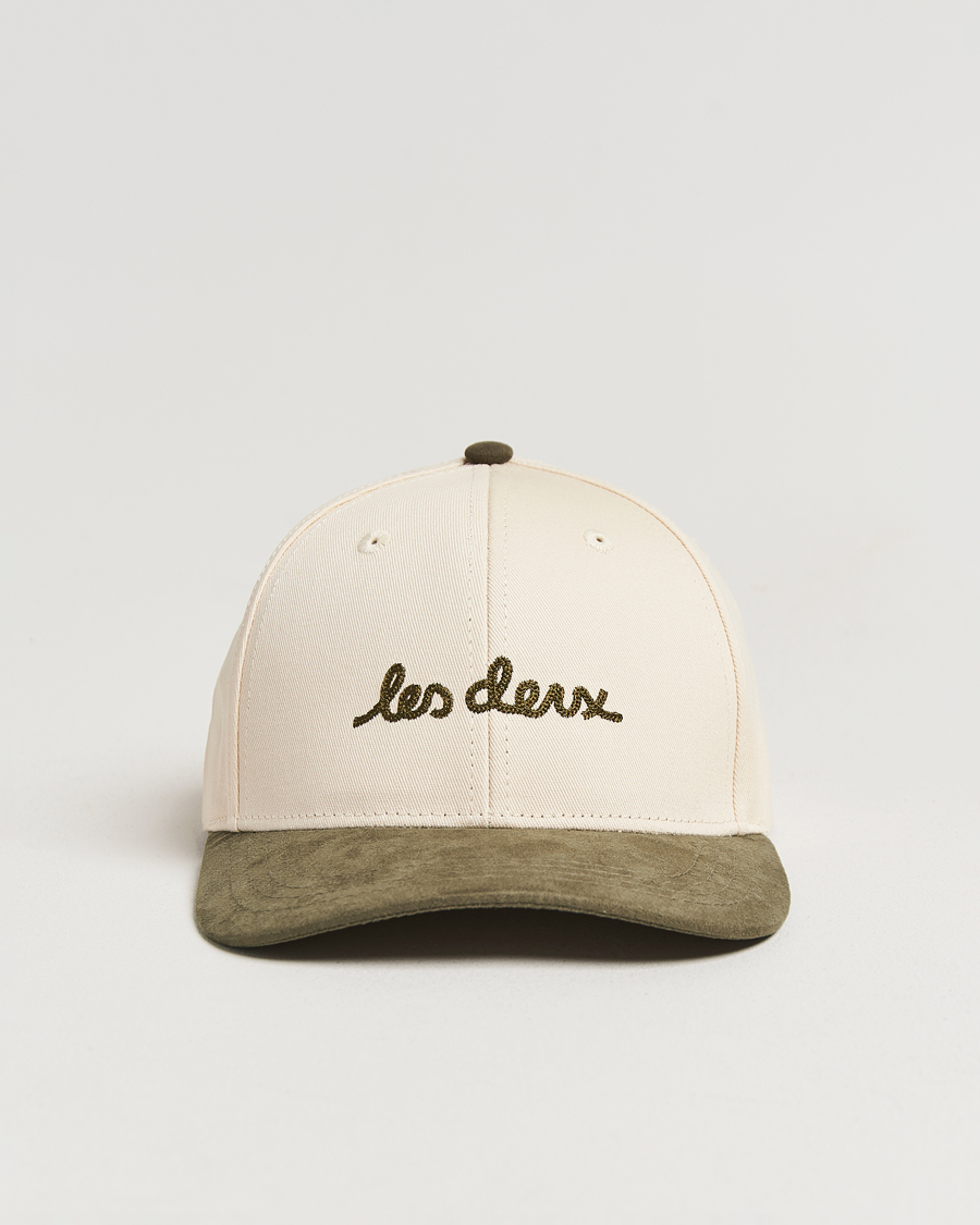 Mies | Les Deux Brad Contrast Suede Baseball Cap Ivory | LES DEUX | Brad Contrast Suede Baseball Cap Ivory