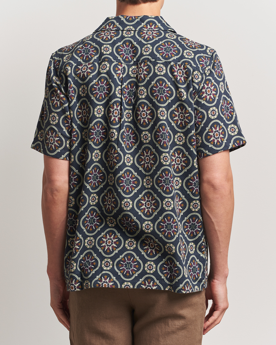 Mies | Kauluspaidat | LES DEUX | Lucas AOP Tapestry Shirt Dark Navy