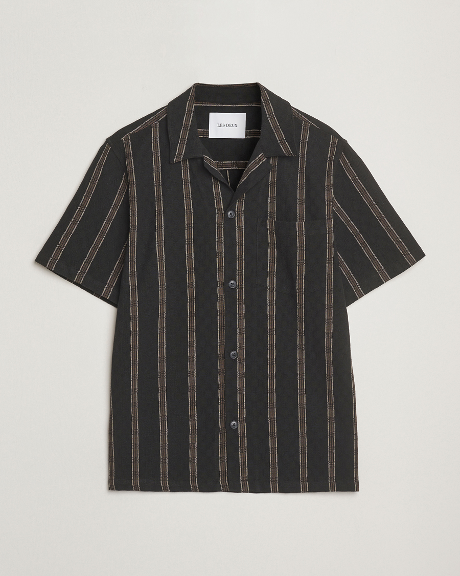 Mies | Kauluspaidat | LES DEUX | Lucas Check Dobby Shirt Black