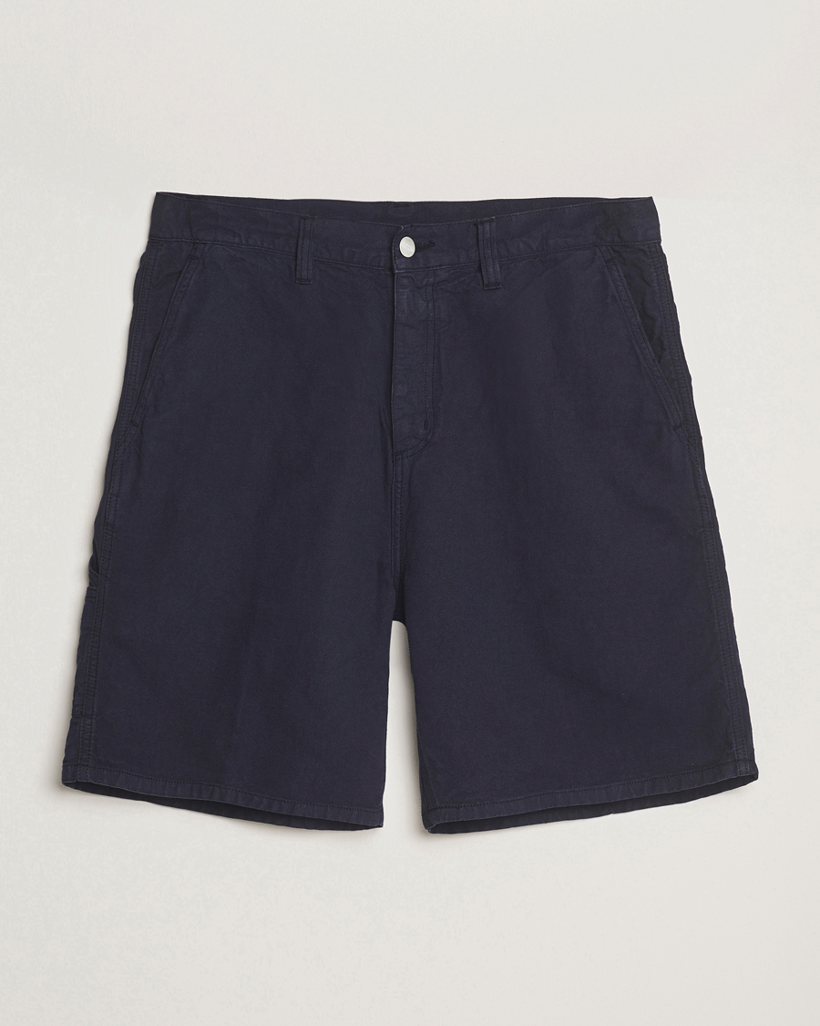 Mies | Shortsit | Carhartt WIP | Walter Single Knee Cotton/Linen Short Dark Navy