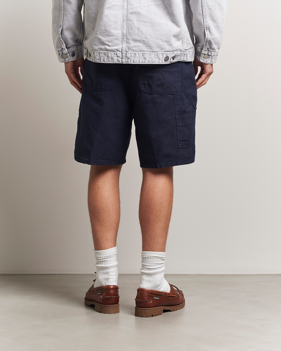 Mies | Shortsit | Carhartt WIP | Walter Single Knee Cotton/Linen Short Dark Navy