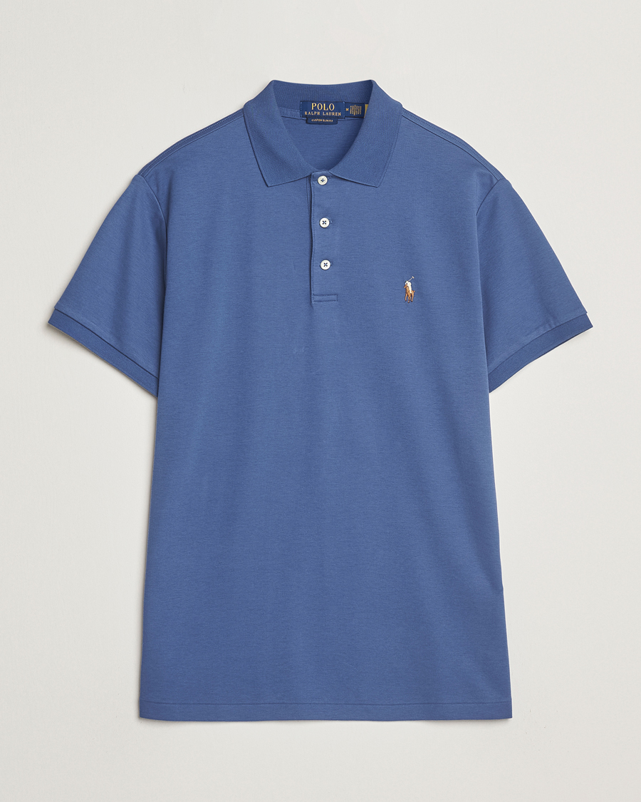 Mies | Pikeet | Polo Ralph Lauren | Luxury Pima Cotton Polo Earth Blue