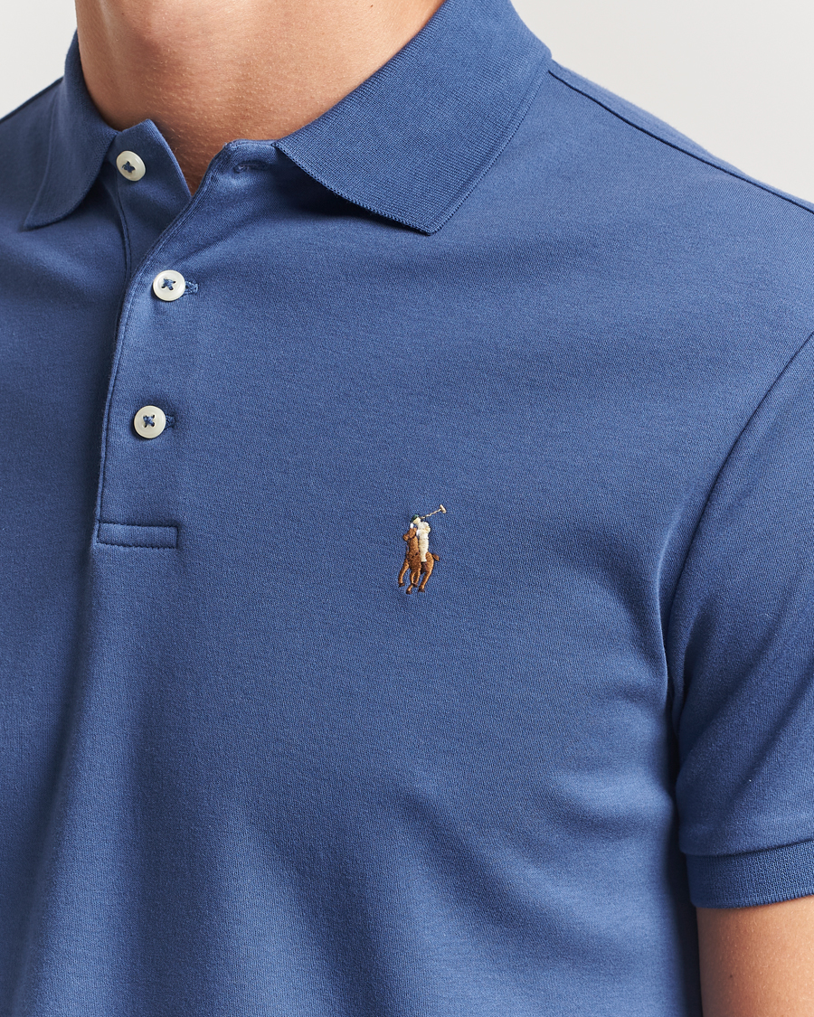 Mies | Pikeet | Polo Ralph Lauren | Luxury Pima Cotton Polo Earth Blue