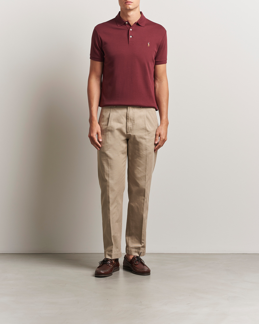 Mies | Pikeet | Polo Ralph Lauren | Luxury Pima Cotton Polo Red Wine