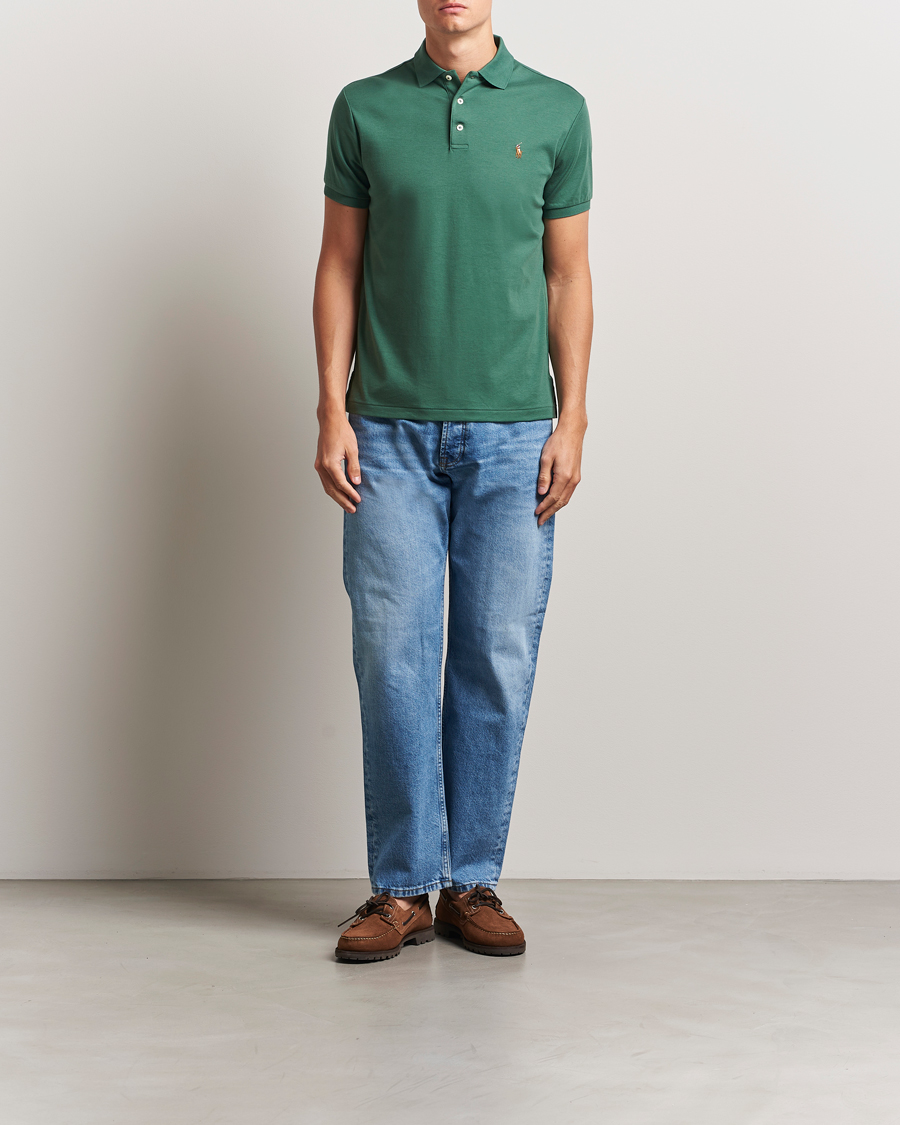 Mies | Pikeet | Polo Ralph Lauren | Luxury Pima Cotton Polo Washed Forest