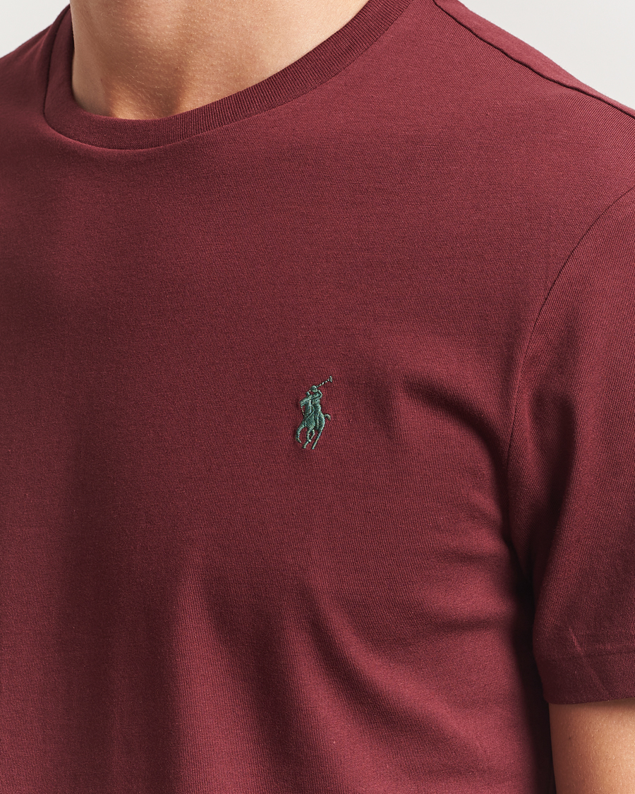 Mies | T-paidat | Polo Ralph Lauren | Custom Slim Fit Crew Neck T-Shirt Red Wine