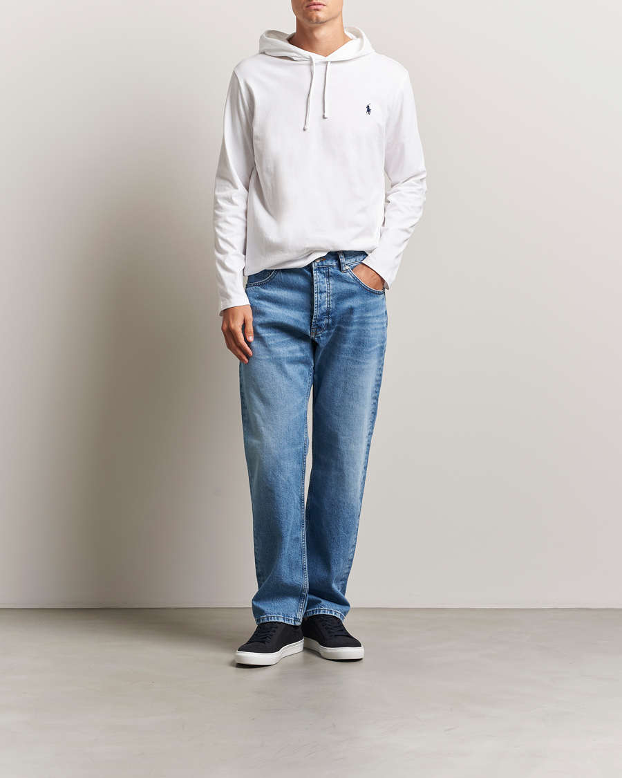 Mies | T-paidat | Polo Ralph Lauren | Long Sleeve Hooded T-Shirt White