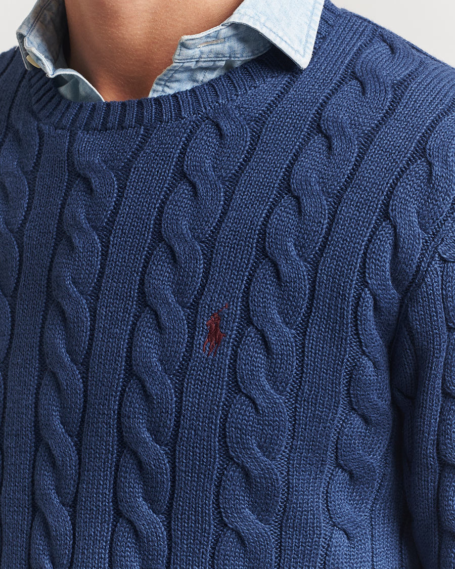 Mies | Puserot | Polo Ralph Lauren | Cotton Cable Pullover Light Navy
