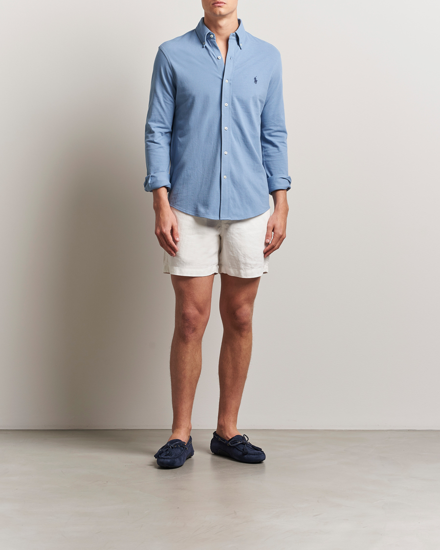 Mies | Kauluspaidat | Polo Ralph Lauren | Featherweight Mesh Shirt Channel Blue