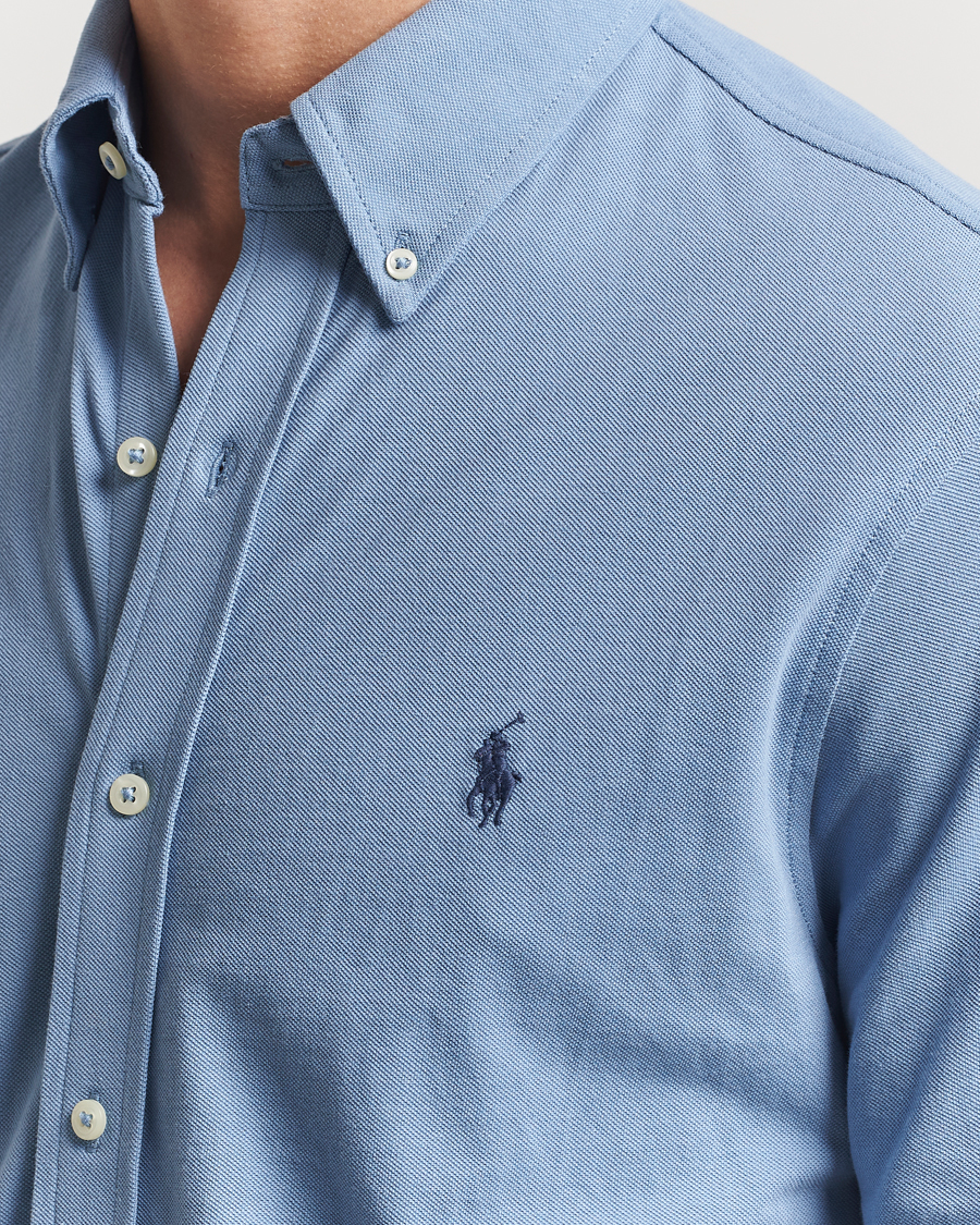 Mies | Kauluspaidat | Polo Ralph Lauren | Featherweight Mesh Shirt Channel Blue