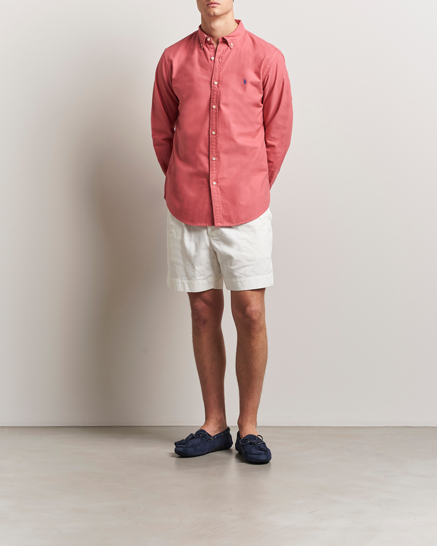 Mies | Kauluspaidat | Polo Ralph Lauren | Slim Fit Garment Dyed Oxford Shirt Adirondack Berry