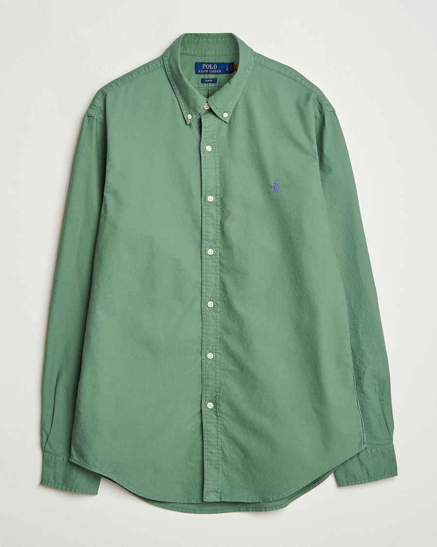 Mies | Kauluspaidat | Polo Ralph Lauren | Slim Fit Garment Dyed Oxford Shirt Fatigue
