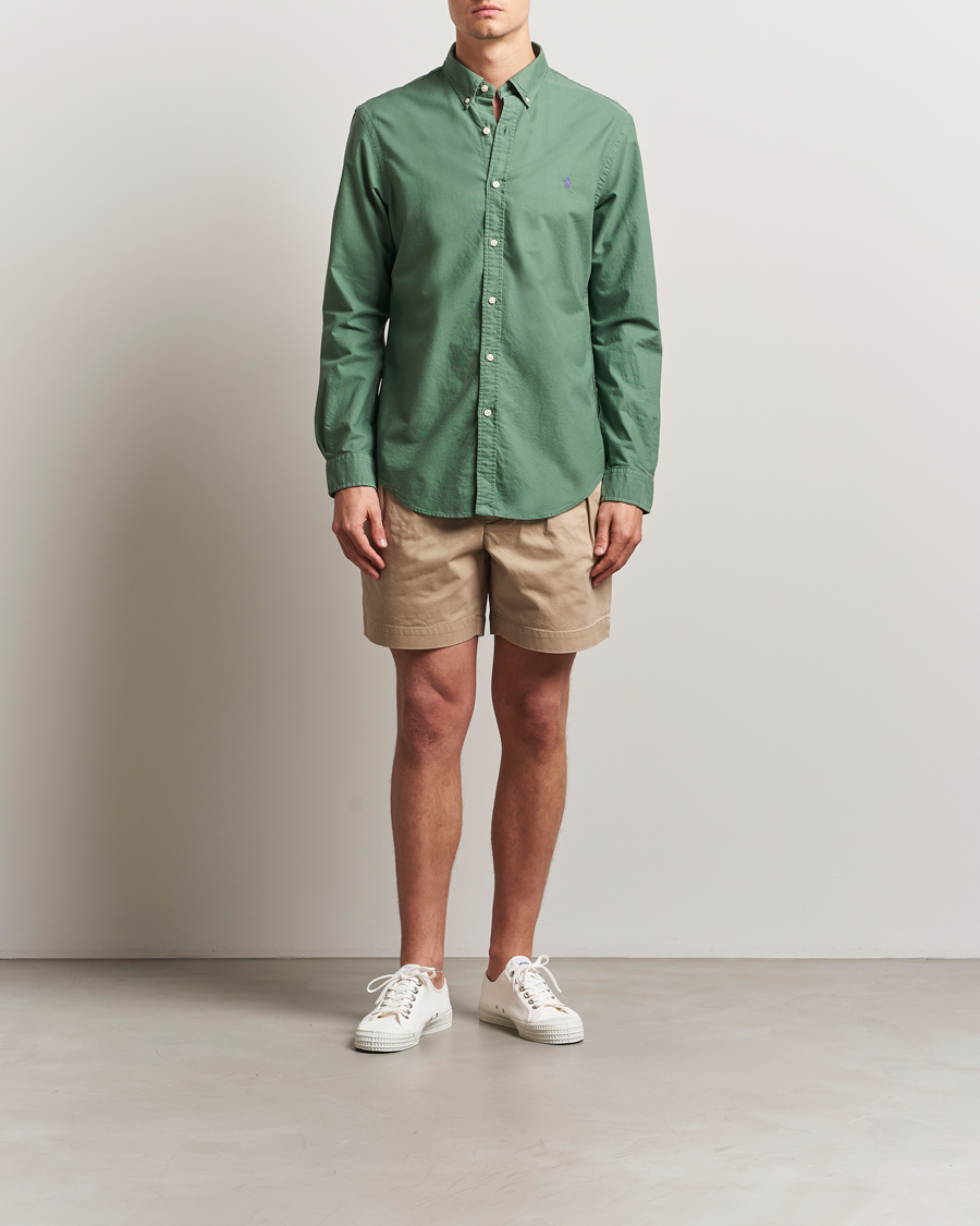 Mies | Kauluspaidat | Polo Ralph Lauren | Slim Fit Garment Dyed Oxford Shirt Fatigue