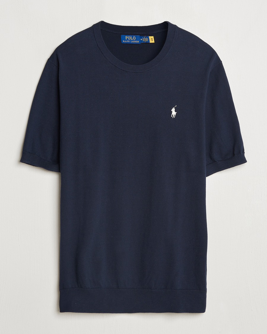 Mies | T-paidat | Polo Ralph Lauren | Knitted Short Sleeve Tee Hunter Navy