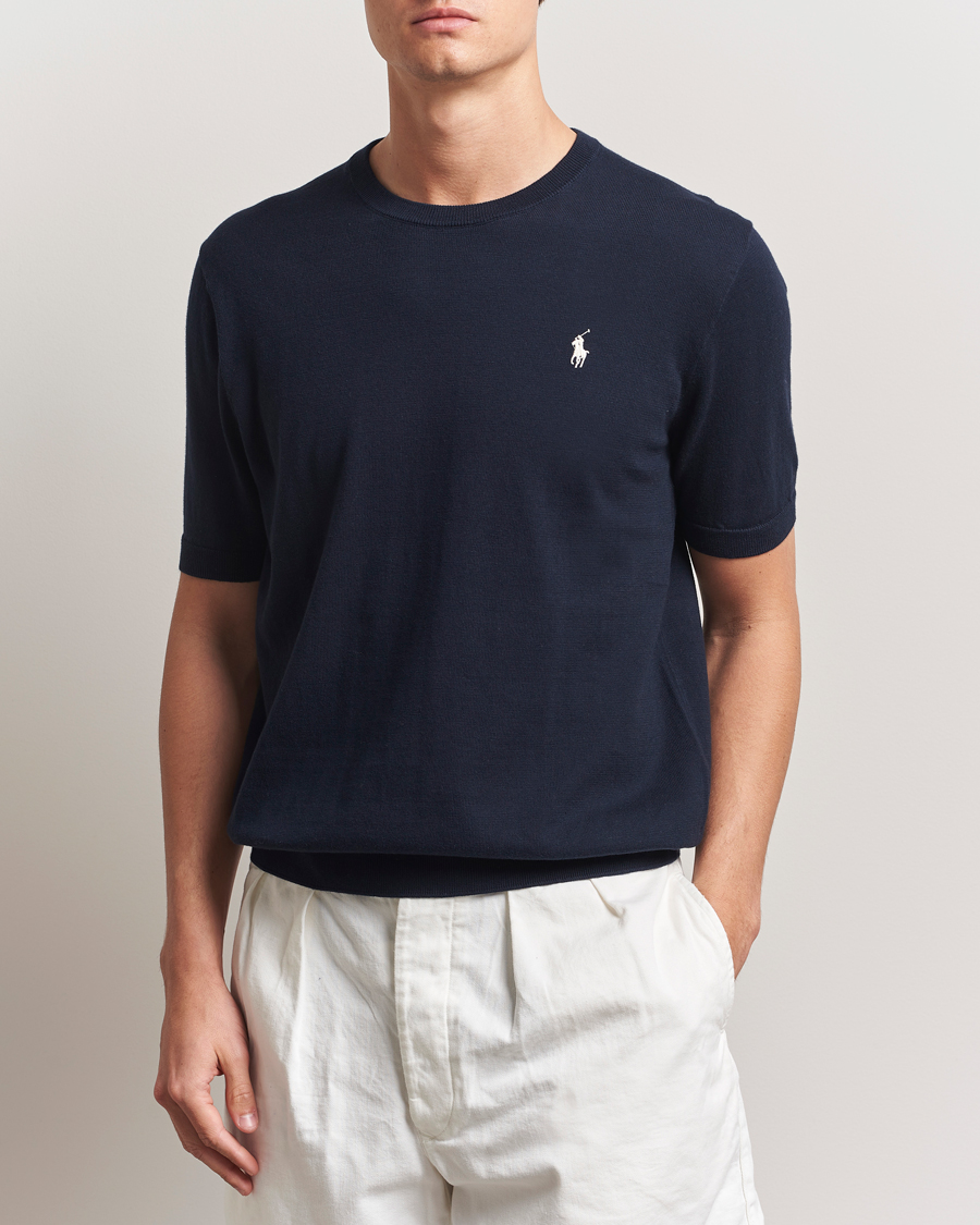 Mies | T-paidat | Polo Ralph Lauren | Knitted Short Sleeve Tee Hunter Navy