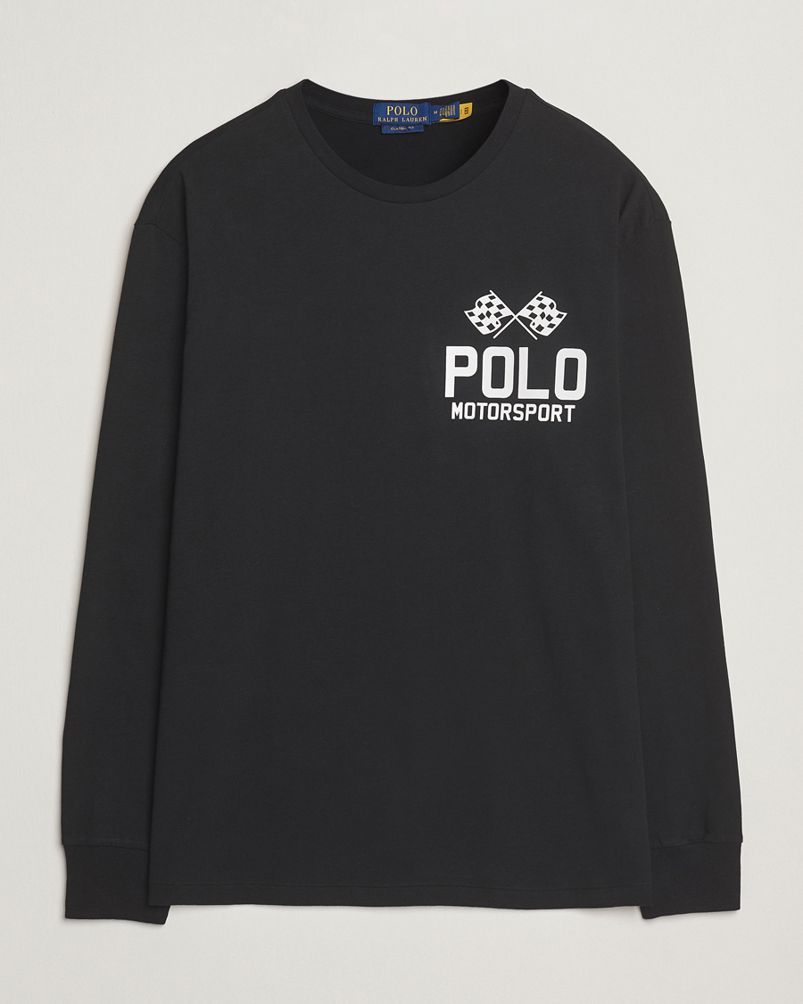 Mies | T-paidat | Polo Ralph Lauren | RL Motorsport Long Sleeve Tee Polo Black