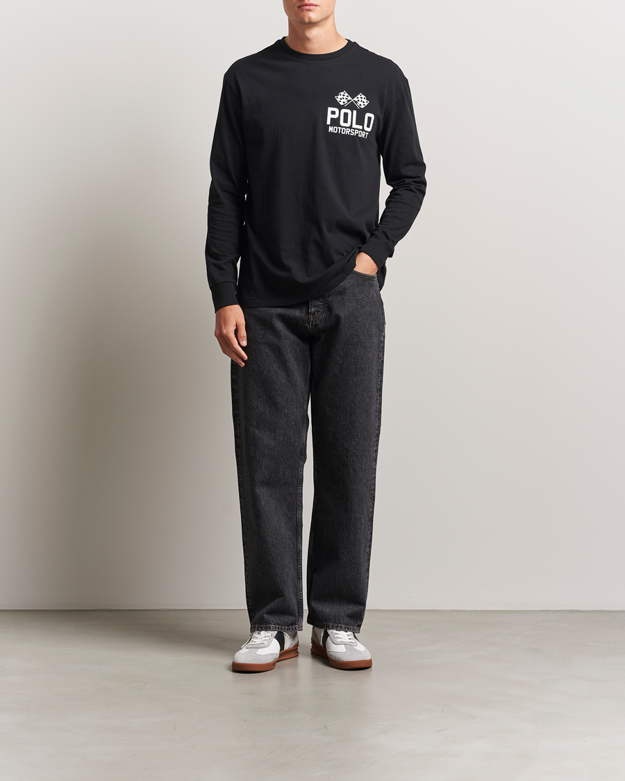 Mies | T-paidat | Polo Ralph Lauren | RL Motorsport Long Sleeve Tee Polo Black