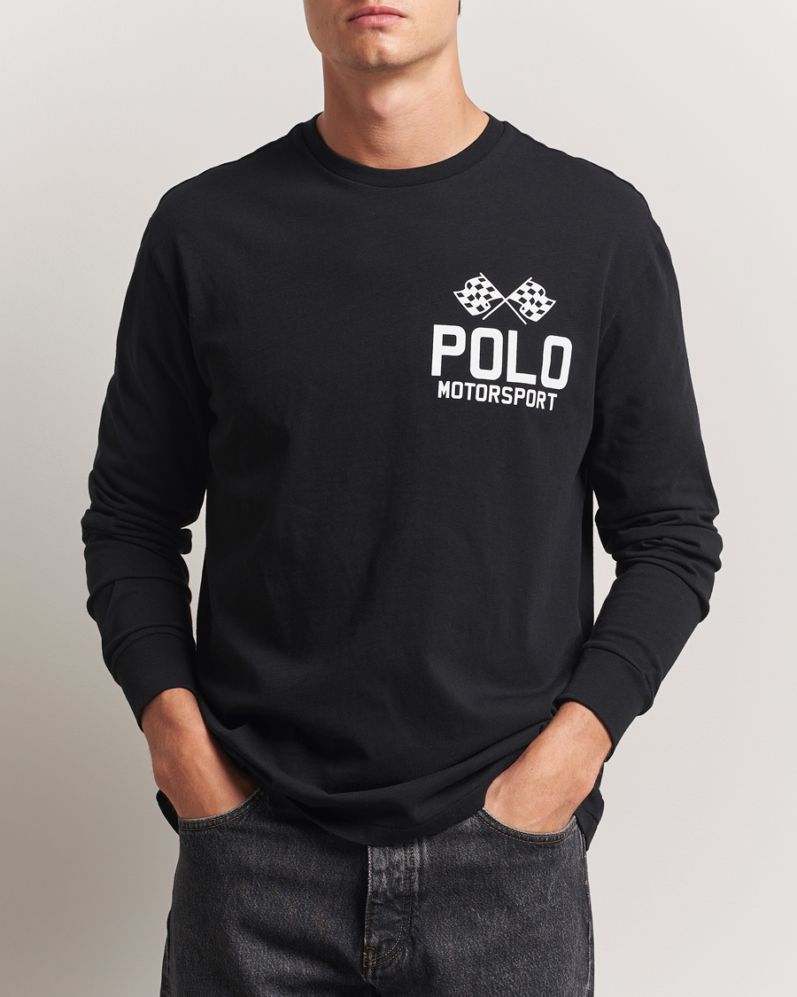 Mies | T-paidat | Polo Ralph Lauren | RL Motorsport Long Sleeve Tee Polo Black