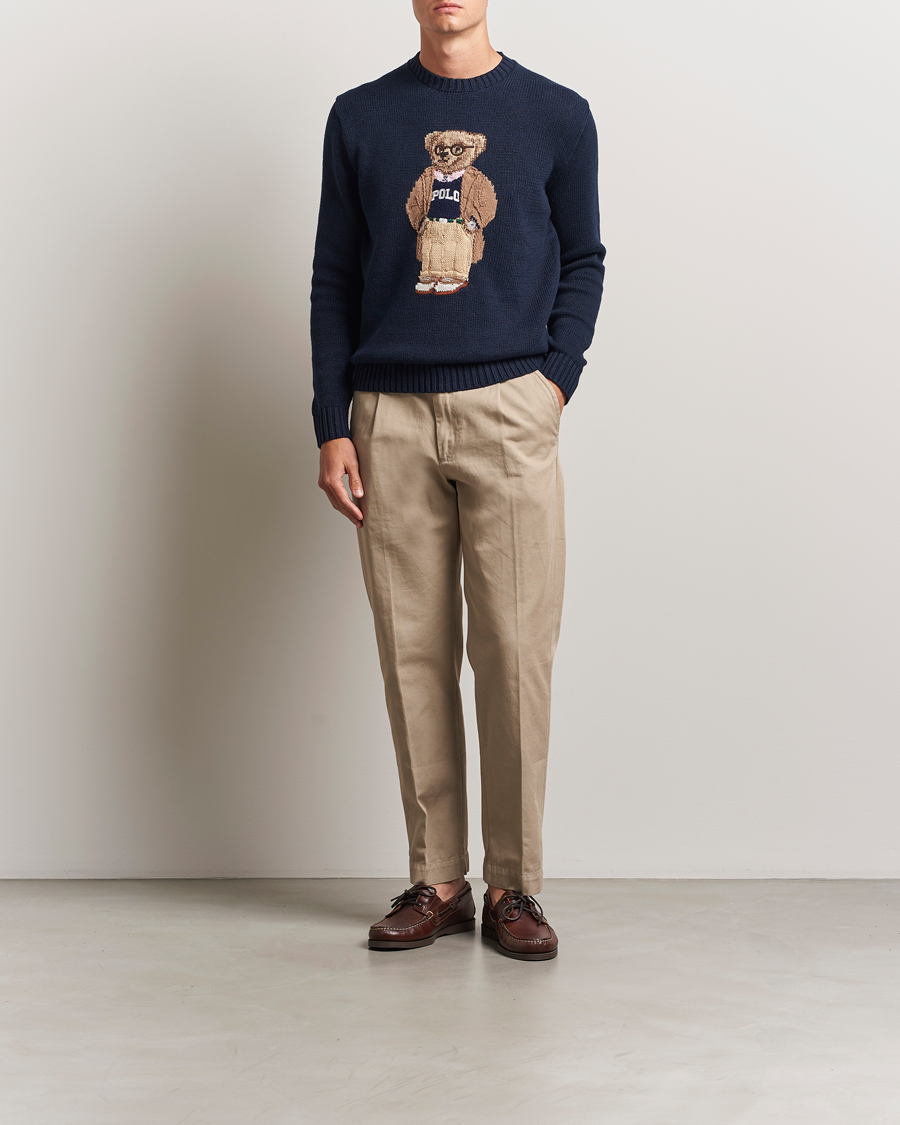 Mies | Puserot | Polo Ralph Lauren | Linen/Cotton Bear Pullover Bear Navy