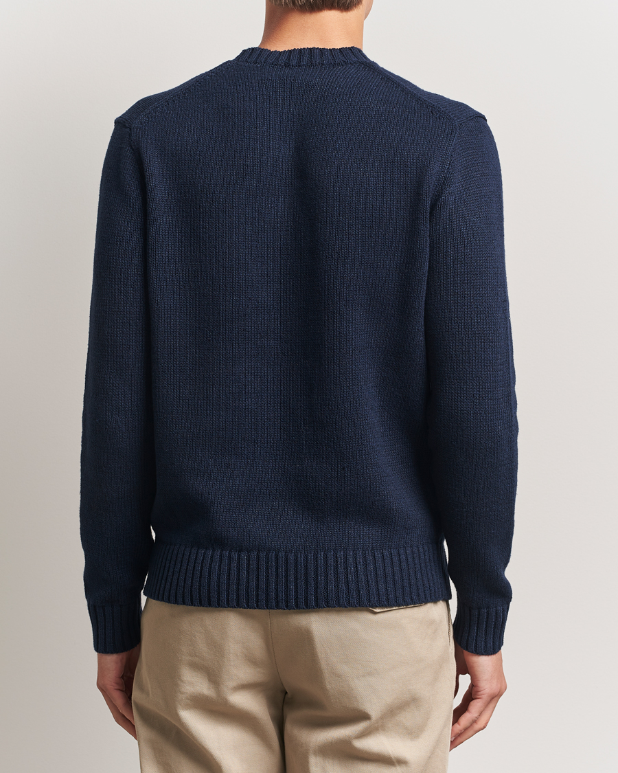 Mies | Puserot | Polo Ralph Lauren | Linen/Cotton Bear Pullover Bear Navy