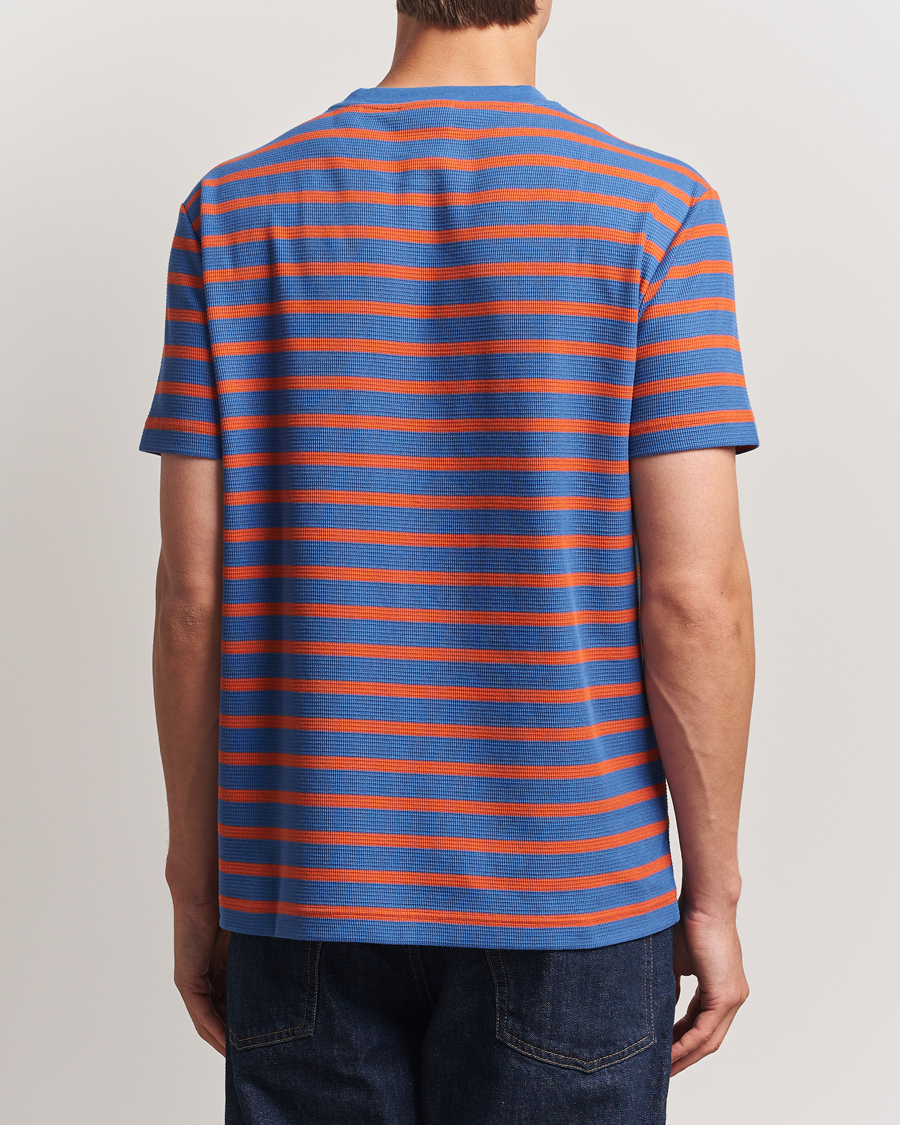 Mies | T-paidat | GANT | Waffle Textured Striped T-Shirt Rich Blue