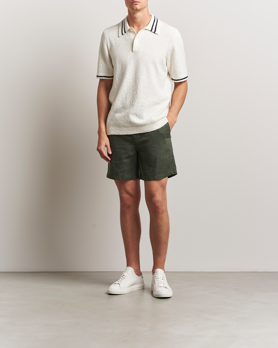 Mies | Shortsit | Samsøe Samsøe | Jabari Linen Drawstring Shorts Climbing Ivy