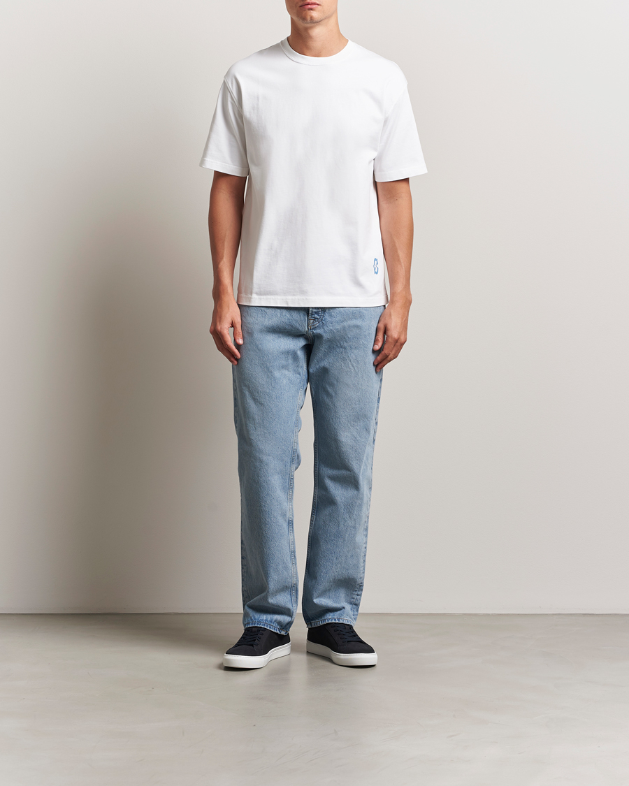 Mies | T-paidat | Samsøe Samsøe | Printed Swirl Crew Neck T-Shirt White