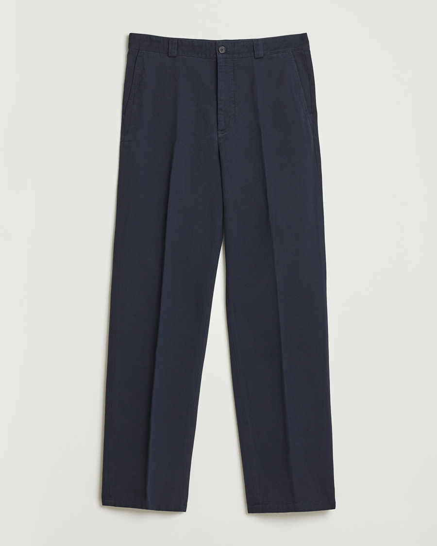 Mies | Housut | Filippa K | Cotton Chino Trousers Navy