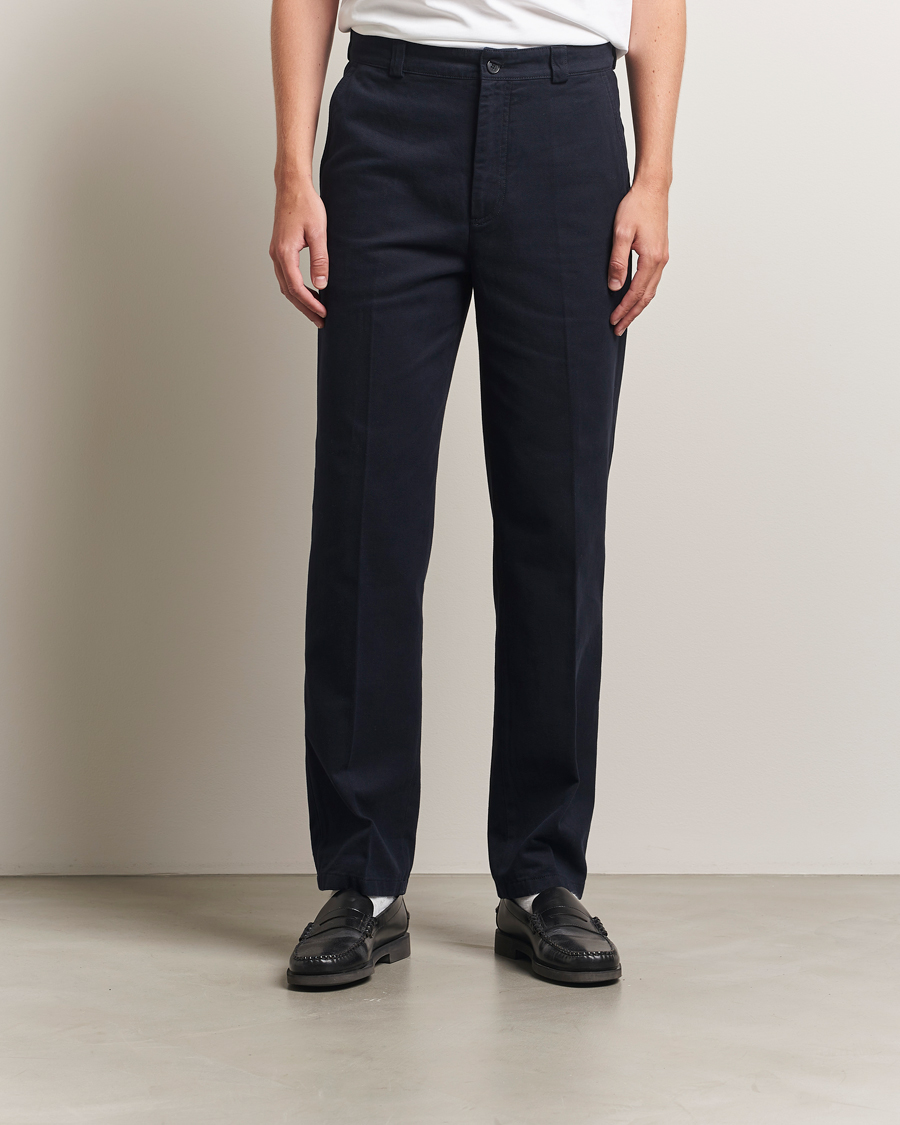 Mies | Housut | Filippa K | Cotton Chino Trousers Navy