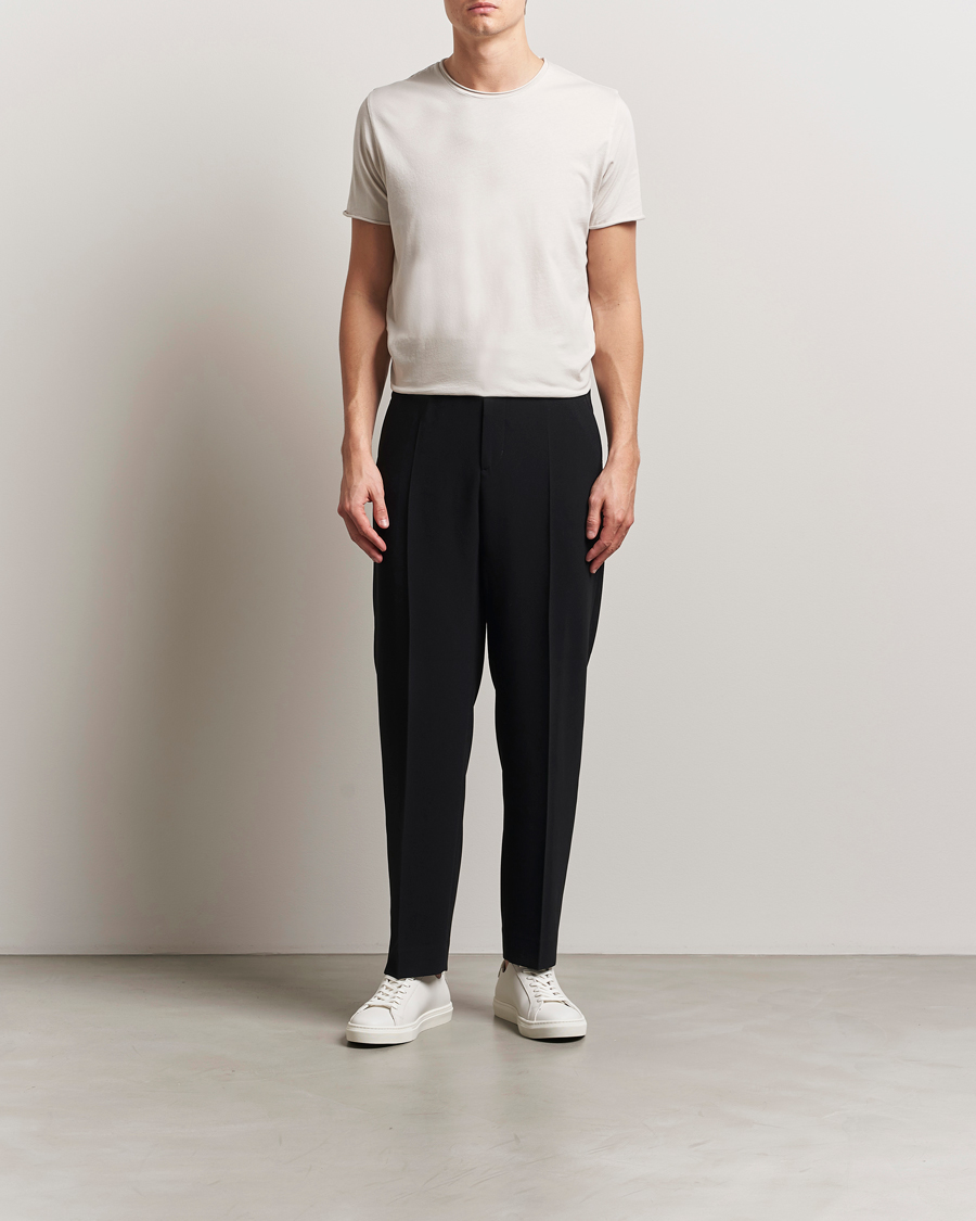 Mies | T-paidat | Filippa K | Roll Neck Crew Neck T-Shirt Chalk Grey