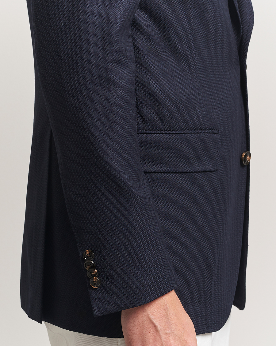 Mies | Pikkutakit | Oscar Jacobson | Fellow EVO Structured Loro Piana Wool Blazer Navy