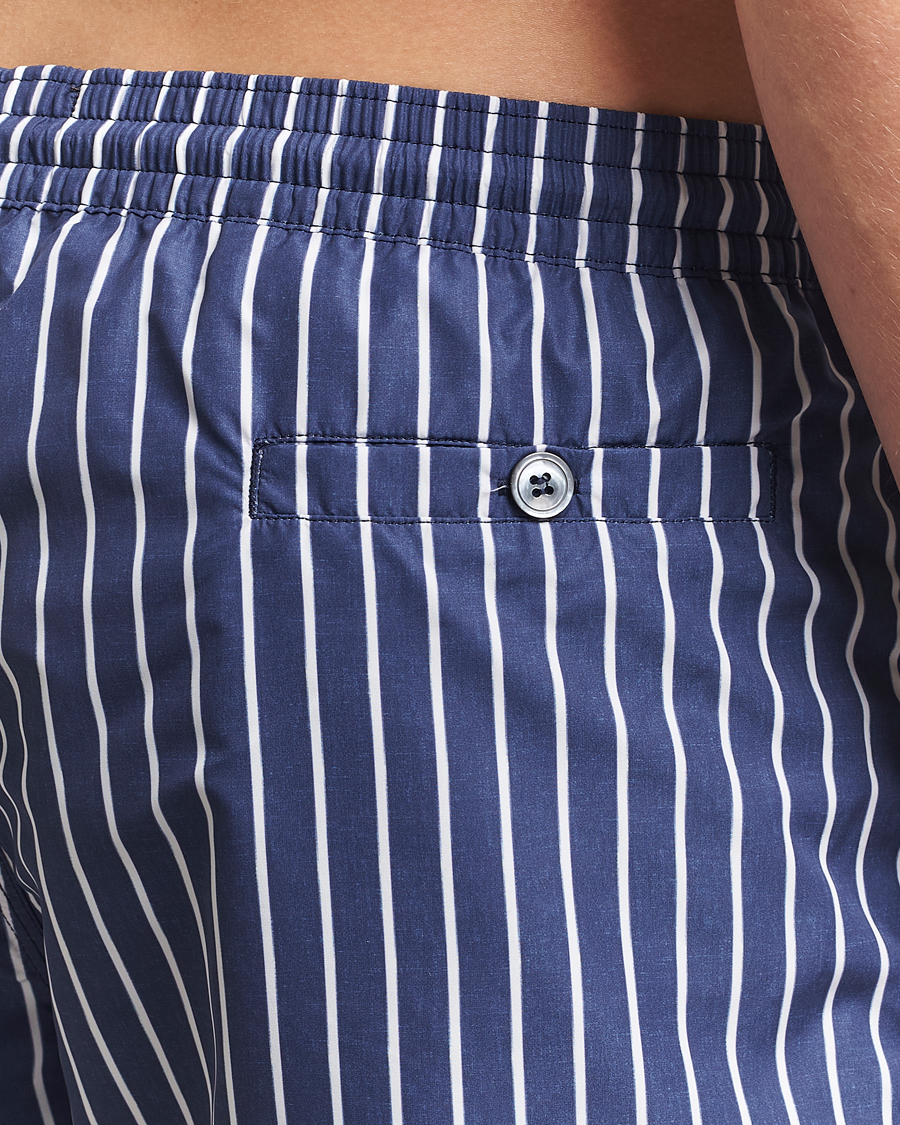 Mies | Uimahousut | Oscar Jacobson | Striped Swimshorts Navy